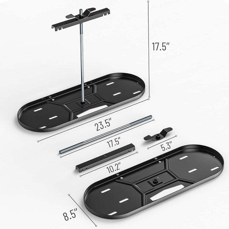 Skyflame Steel RV Dual Propane Tank Mounting Rack for 20 lbs Cylinders, Double Gas Hitch Frame for RVs, Camping and Trailers - Image 2
